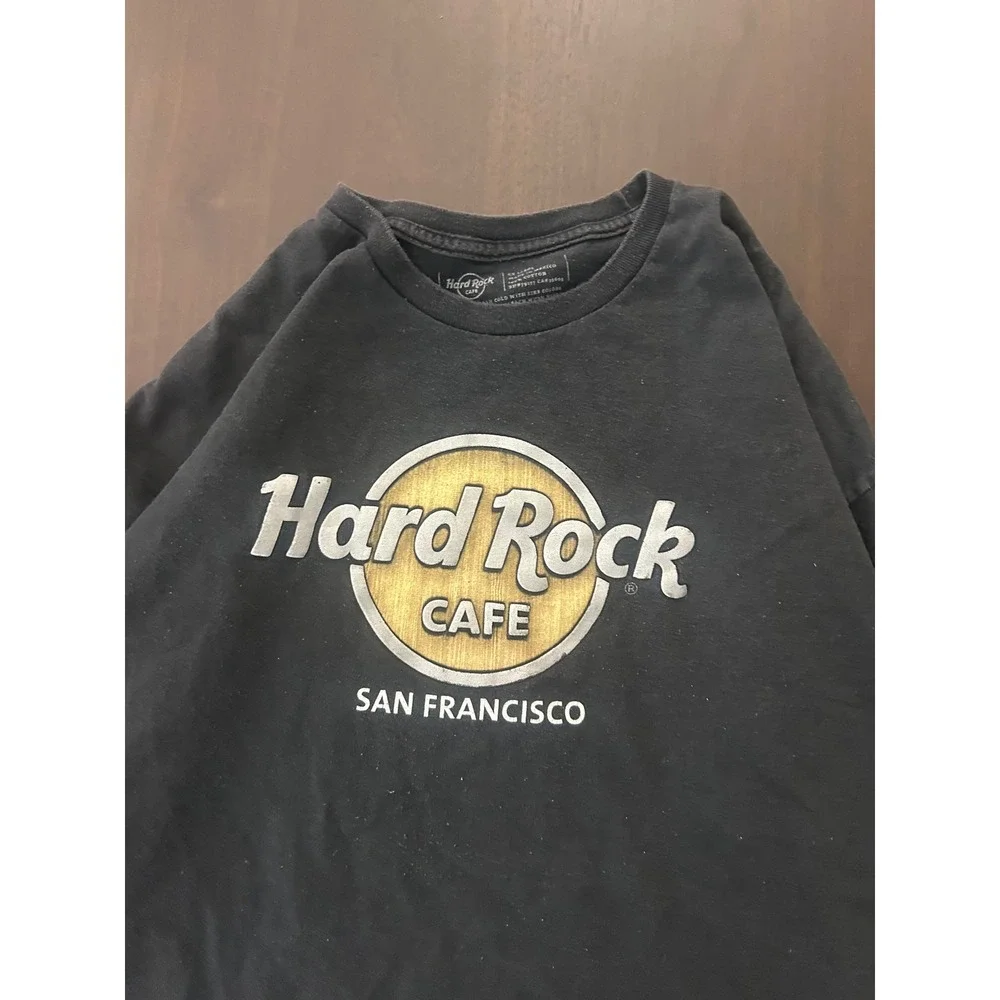 Hard Rock Cafe San Francisco T-Shirt Mens XXL Black Graphic Tee Cotton Short Slv